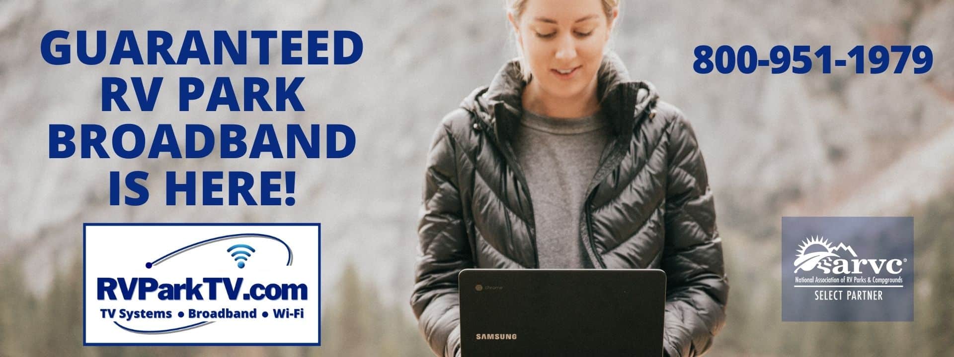 RV Park Broadband Header v8 no ACCESS PArks dk blue RV Park TV Logo Broadband Internet Access from RVparkTV.com - ARVC Select Partner