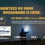 Copy of Guaranteed RV Park Broadband Is HERE Header with RV PARK TV Logo